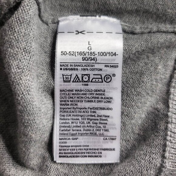 Gap men's gray v-neck sweater - Picture 5 of 8